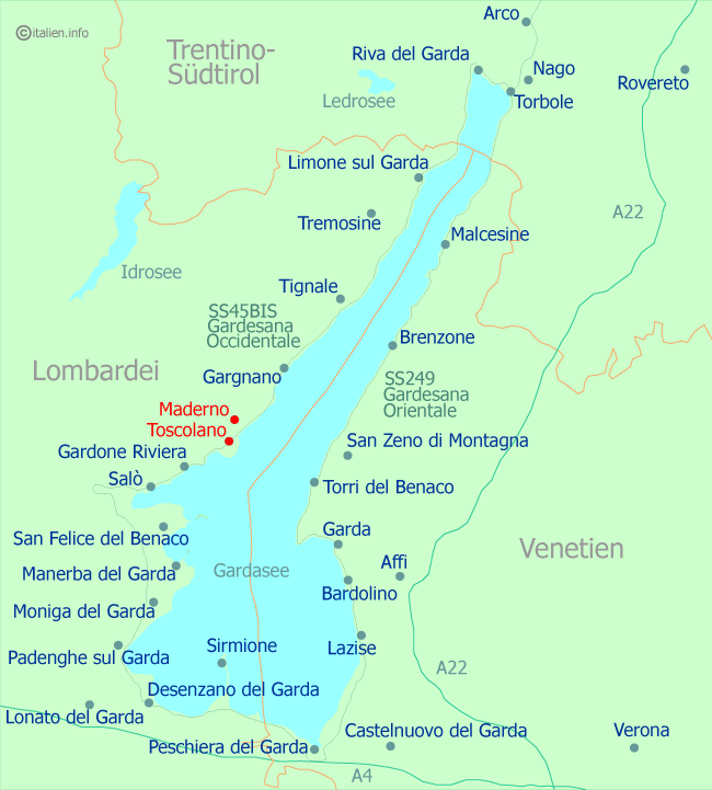 Lage-Karte Toscolano-Maderno