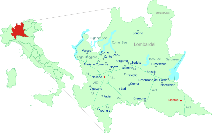 Lage-Karte Mantua