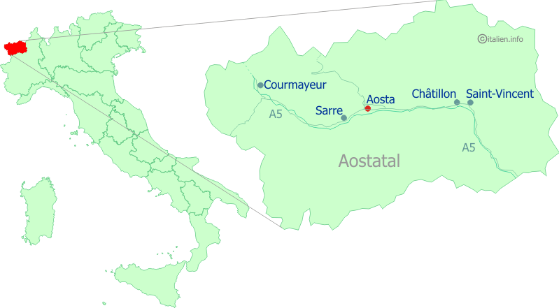 Lage-Karte Aostatal
