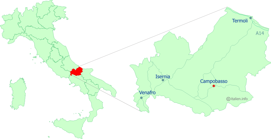 Lage-Karte Campobasso