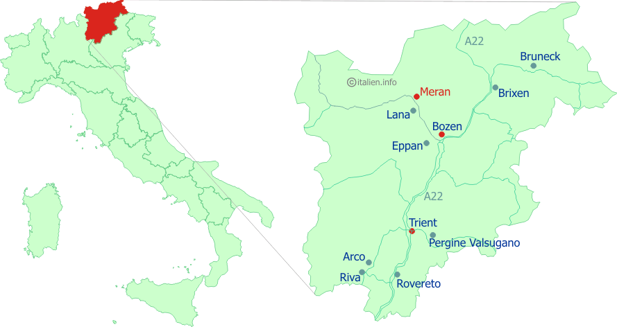 Lage-Karte Meran