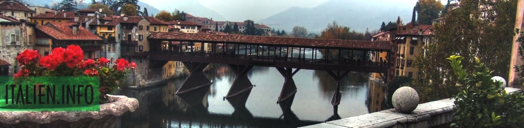 Italien genießen mit Italien.Info: Bassano del Grappa (VI), Ponte degli Alpini - Venetien